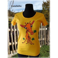 tričko žirafa se čtyřlístkem